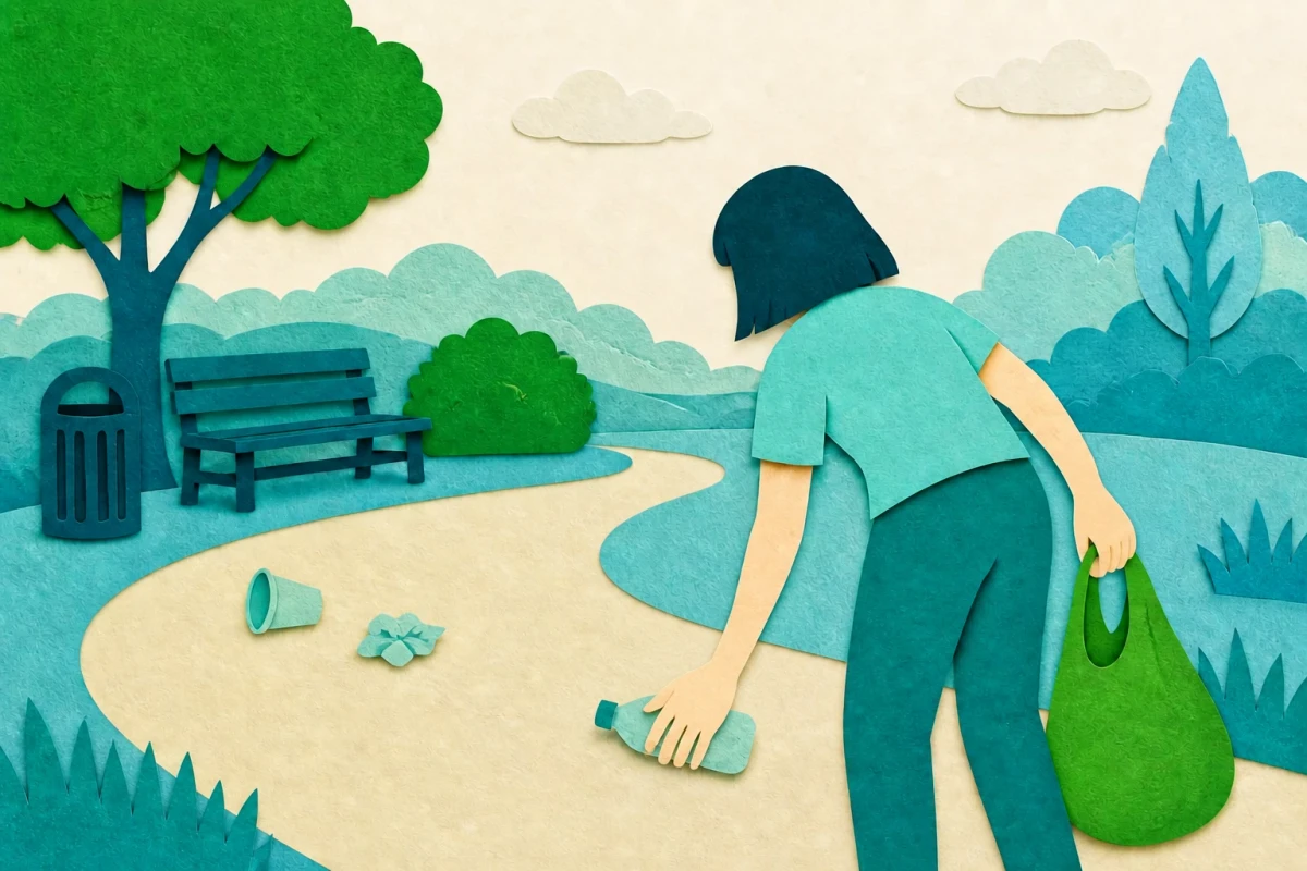 Take a bag for a 10-minute litter sweep