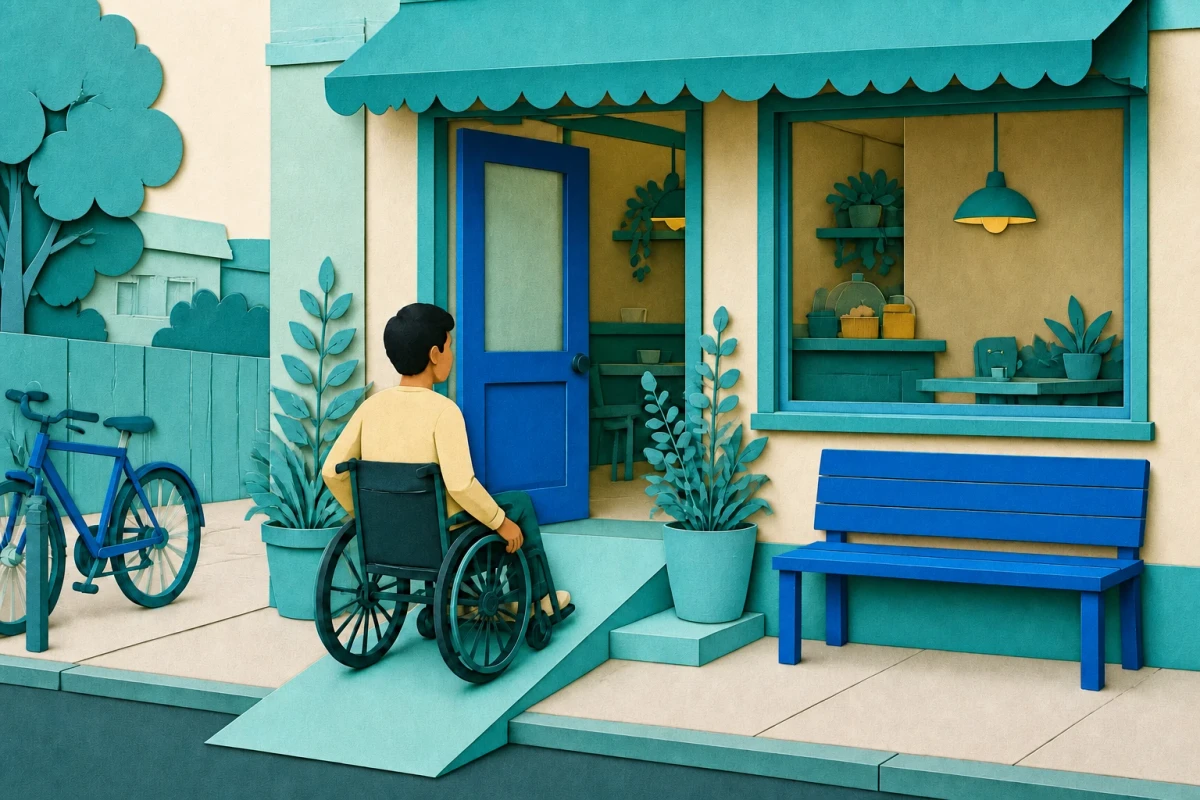 Mark how wheelchair accessible a local place is