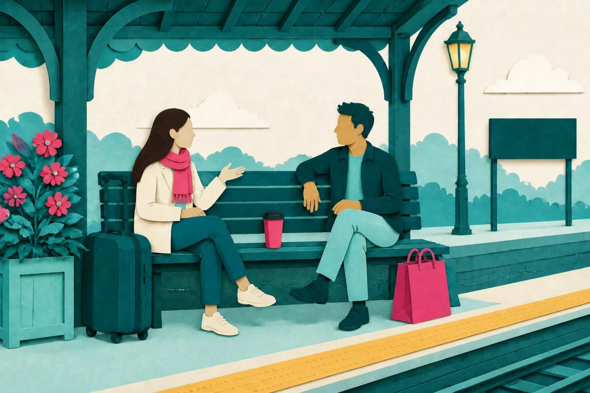 Strike up a chat with a stranger while you wait